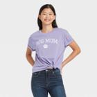 Modern Lux Women's Dog Mom Short Sleeve Graphic T-shirt - Purple