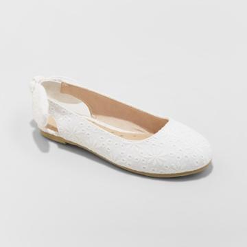 Girls' Freeda Slingback Ballet Flats - Cat & Jack White