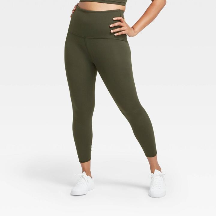 Women's Premium Ultra High-rise 7/8 Leggings 23 - All In Motion Olive Green S, Women's, Size: Small, Green Green