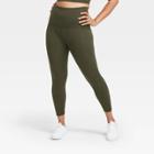 Women's Premium Ultra High-rise 7/8 Leggings 23 - All In Motion Olive Green S, Women's, Size: Small, Green Green