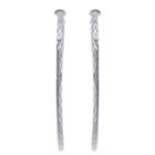 Distributed By Target Women's Sterling Silver Starburst Diamond Cut Hoop Earrings,