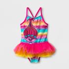 Toddler Girls' Trolls Poppy One Piece Swimsuit - Pink