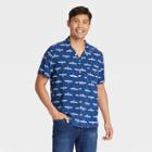 Men's Short Sleeve Button-down Camp Shirt - Goodfellow & Co Blue