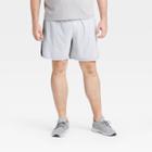Men's 7 Run Lined Shorts - All In Motion Silver Gray S, Men's,