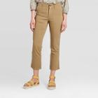 Women's High-rise Cropped Straight Jeans - Universal Thread Khaki 00, Women's, Beige