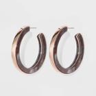 Acetate Hoop Earrings - A New Day Rose Gold, Women's, Pink Gold