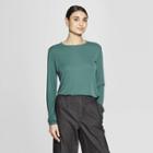 Women's Long Sleeve Crew Neck T-shirt - Prologue Green