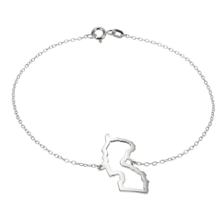 Prime Art & Jewel Sterling Silver Cutout New Jersey State Bracelet, 7.5, Girl's, Silver/new Jersey