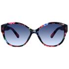 Women's Floral Cateye Sunglasses - A New Day Black