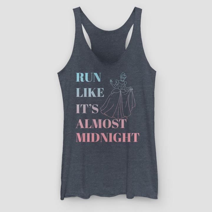 Fifth Sun Women's Cinderella Run Like It's Almost Midnight Tank Top - (juniors') Navy