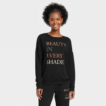 Zoe+liv Women's Beauty In Every Shade Graphic Sweatshirt - Black