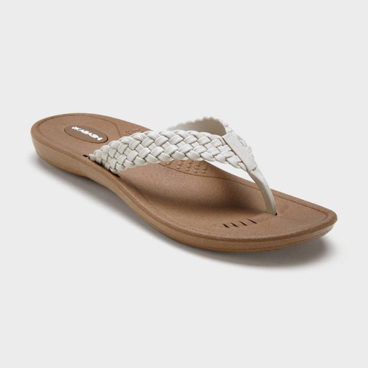 Women's Baha Flip Flop Sandals - Okabashi Off-white