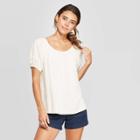 Target Women's Short Puff Sleeve Crew Neck T-shirt - Universal Thread White
