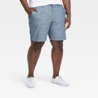 Men's Big & Tall 9 Flat Front Shorts - Goodfellow & Co Chambray Blue