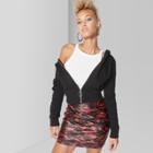 Women's Camo Print O-ring Zipper Front Mini Skirt - Wild Fable Red Camo S,