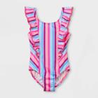 Girls' Summertime Striped One Piece Swimsuit - Cat & Jack