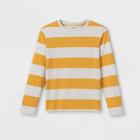 Boys' Rugby Striped Long Sleeve T-shirt - Cat & Jack Mustard