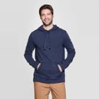 Men's Tall Standard Fit Fleece Sweatshirt Hoodie - Goodfellow & Co Navy Voyage Mt, Men's, Blue Voyage