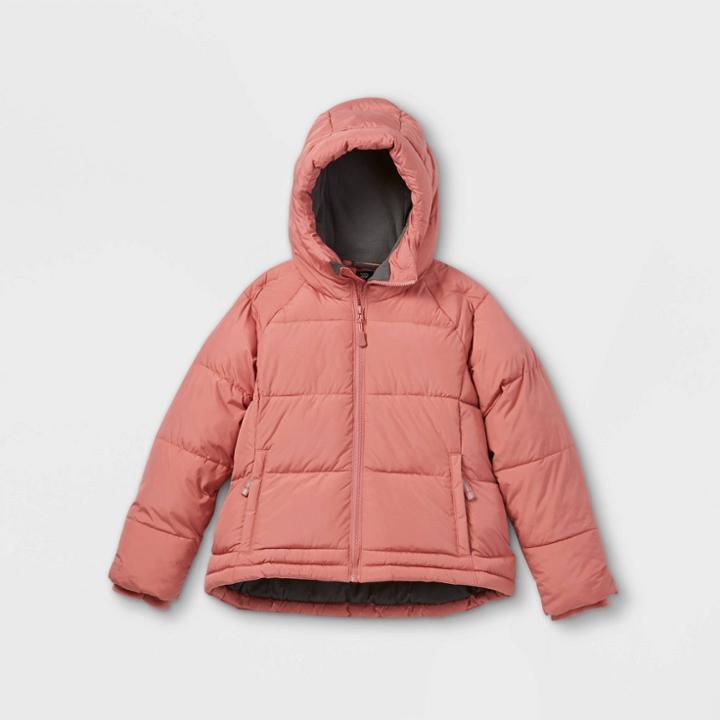 Girls' Solid Jacket - All In Motion Coral