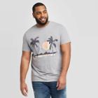 Men's Big & Tall Animal Print Standard Fit Short Sleeve Crew Neck T-shirt - Goodfellow & Co Gray