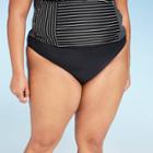 Women's Plus Size Full Coverage Bikini Bottom - All In Motion Black