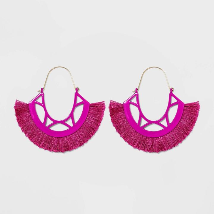 Sugarfix By Baublebar Playful Fringe Drop Earrings - Pink