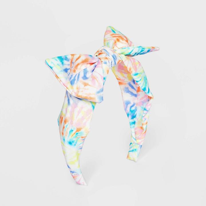 Girls' Tie-dye Headband - Cat & Jack White