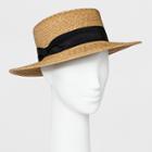 Target Women's Packable Boater Hat - A New Day Beige
