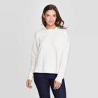 Women's Long Sleeve Fleece Hoodie Sweatshirt - Universal Thread Cream