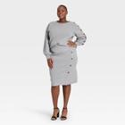 Women's Plus Size Crewneck Pullover Sweater - Who What Wear Gray