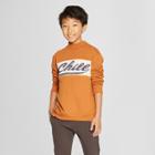 Boys' Mock Neck Sweatshirt - Art Class Orange