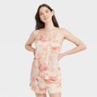 Women's Tie-dye Satin Sleep Camisole - Stars Above Pink