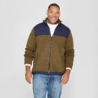 Men's Tall Regular Fit Zip-up Fleece Jacket - Goodfellow & Co Forest Ranger Green