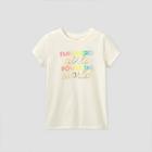 Girls' Short Sleeve 'empowered Girls Power The World' Graphic T-shirt - Cat & Jack Cream