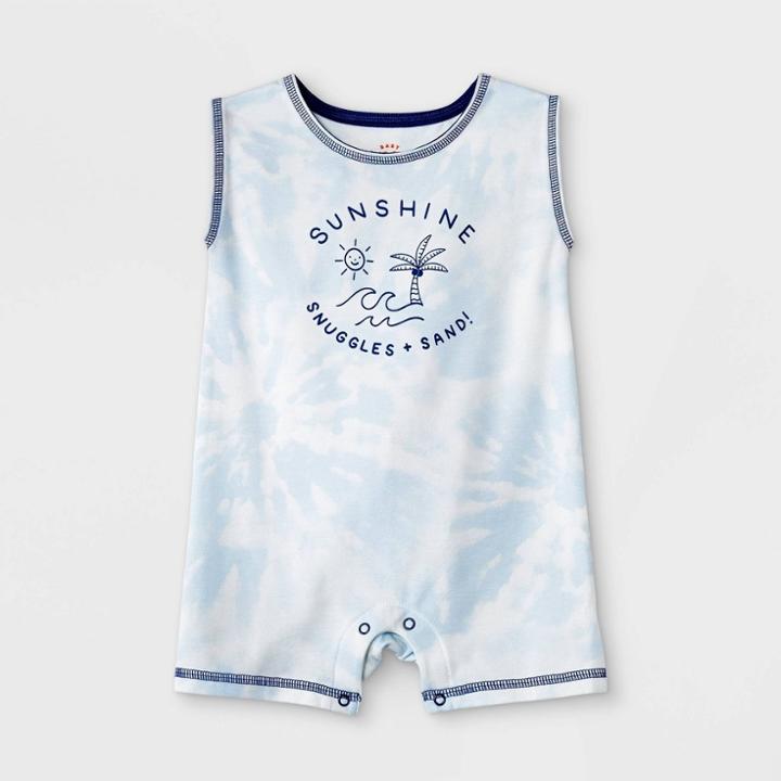 Baby Boys' Sunshine Tie-dye Romper - Cat & Jack Gray Newborn