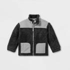 Toddler Fleece Jacket - Cat & Jack Black/gray
