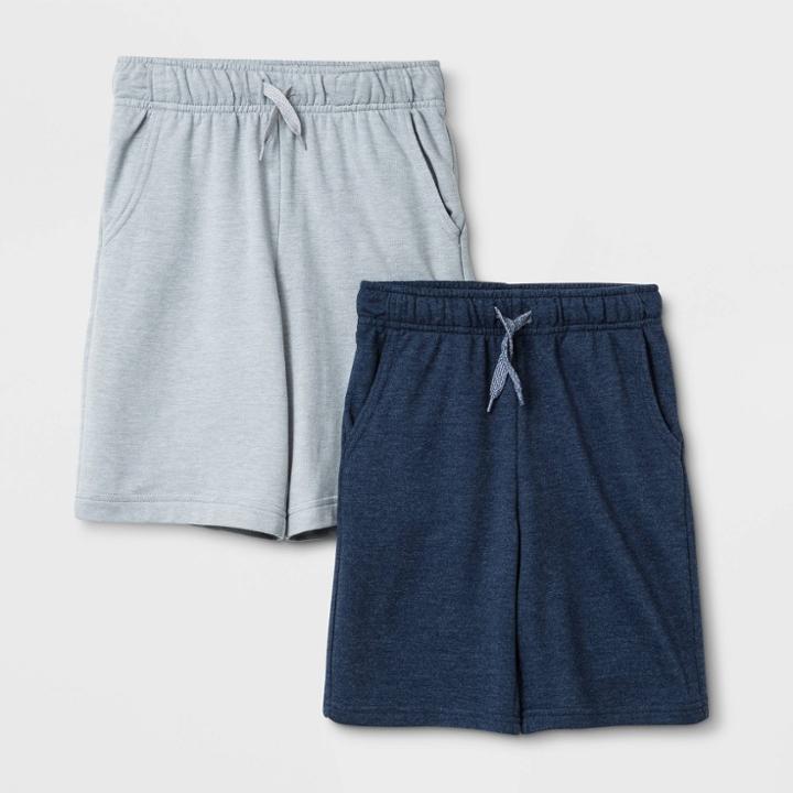 Boys' Pull-on Knit Shorts - Cat & Jack Navy/gray Xs, Boy's, Blue Gray