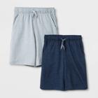 Boys' Pull-on Knit Shorts - Cat & Jack Navy/gray Xs, Boy's, Blue Gray