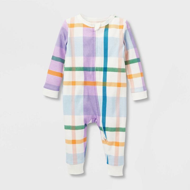 No Brand Baby Plaid Matching Family Pajama Set - White