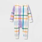 No Brand Baby Plaid Matching Family Pajama Set - White