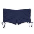 Maternity Side-tie Boyshorts Swim Bottom - Isabel Maternity By Ingrid & Isabel Navy Blue