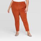 Women's Plus Size Mid-rise Skinny Jeans - Universal Thread Dark Orange