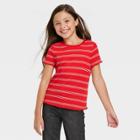 Girls' Short Sleeve Waffle Top - Cat & Jack Red
