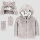 Baby Boys' Racoon Faux Fur Jacket - Just One You Made By Carter's Gray