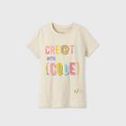 Women's Short Sleeve 'create With Code' Graphic T-shirt - Cat & Jack Cream
