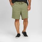 Men's Big & Tall 8 Solid Elastic Waist Shorts - Goodfellow & Co Olive (green)
