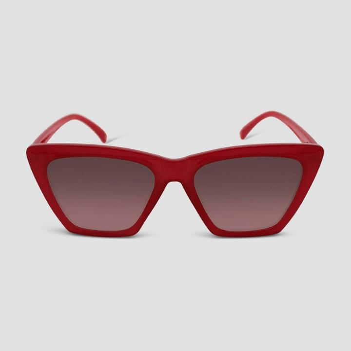 Women's Angular Cateye Sunglasses - Wild Fable Red