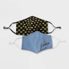 Ev Lgbt Pride Pride Gender Inclusive Adult Cloth Face Mask 2pk - S/m, Black/blue