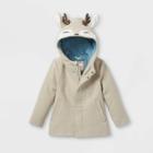 Toddler Faux Wool Coat - Cat & Jack Tan