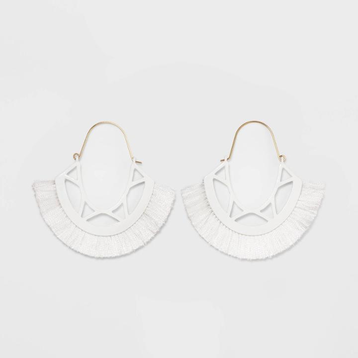 Sugarfix By Baublebar Playful Fringe Drop Earrings - White, Women's,